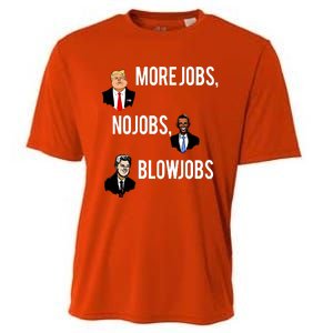 Donald Trump More Jobs Obama No Jobs Bill Clinton Blow Jobs Cooling Performance Crew T-Shirt