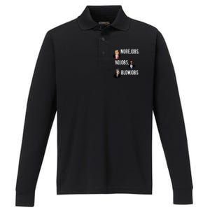 Donald Trump More Jobs Obama No Jobs Bill Clinton Blow Jobs Performance Long Sleeve Polo