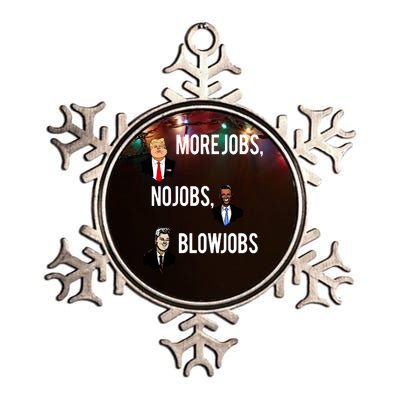 Donald Trump More Jobs Obama No Jobs Bill Clinton Blow Jobs Metallic Star Ornament