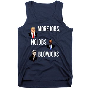 Donald Trump More Jobs Obama No Jobs Bill Clinton Blow Jobs Tank Top