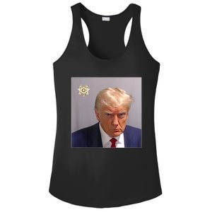 Donald Trump Mugshot | Lock Him Up Official Trump Mug Shot Ladies PosiCharge Competitor Racerback Tank