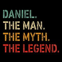 Daniel The Man The Myth The Legend Funny Idea Daniel Flat Bill Trucker Hat