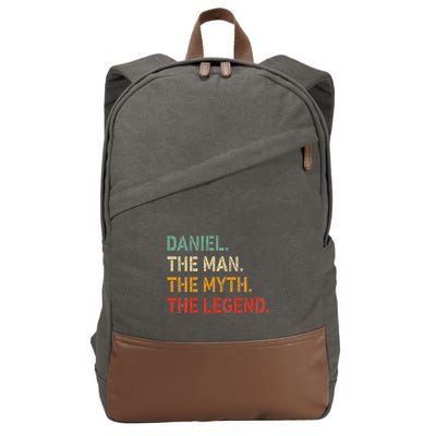 Daniel The Man The Myth The Legend Funny Idea Daniel Cotton Canvas Backpack
