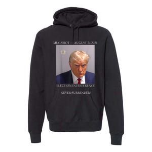 Donald Trump Mug Shot August 24 2024 Election Interference Premium Hoodie