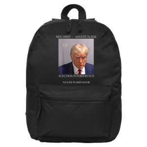 Donald Trump Mug Shot August 24 2024 Election Interference 16 in Basic Backpack