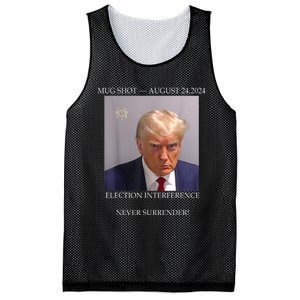 Donald Trump Mug Shot August 24 2024 Election Interference Mesh Reversible Basketball Jersey Tank