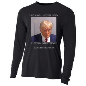 Donald Trump Mug Shot August 24 2024 Election Interference Cooling Performance Long Sleeve Crew