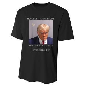 Donald Trump Mug Shot August 24 2024 Election Interference Performance Sprint T-Shirt