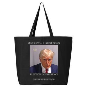 Donald Trump Mug Shot August 24 2024 Election Interference 25L Jumbo Tote