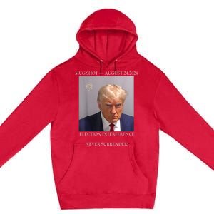 Donald Trump Mug Shot August 24 2024 Election Interference Premium Pullover Hoodie