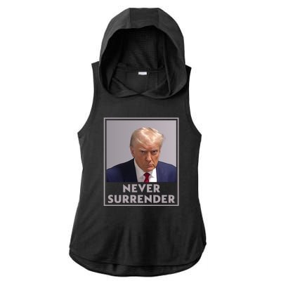 Donald Trump Mugshot Legend Ladies PosiCharge Tri-Blend Wicking Draft Hoodie Tank