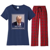 Donald Trump Mugshot Legend Women's Flannel Pajama Set