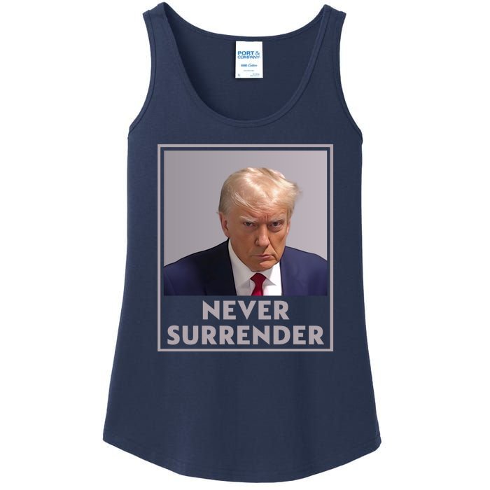 Donald Trump Mugshot Legend Ladies Essential Tank