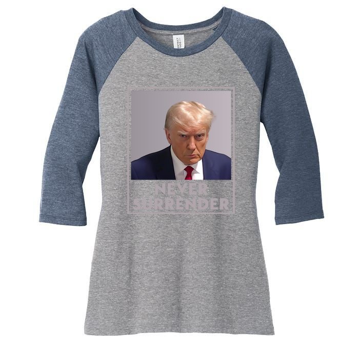 Donald Trump Mugshot Legend Women's Tri-Blend 3/4-Sleeve Raglan Shirt