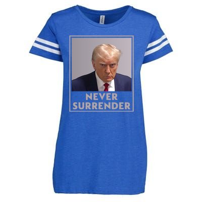 Donald Trump Mugshot Legend Enza Ladies Jersey Football T-Shirt