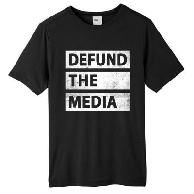 Defund The Media Political Fake News Tall Fusion ChromaSoft Performance T-Shirt