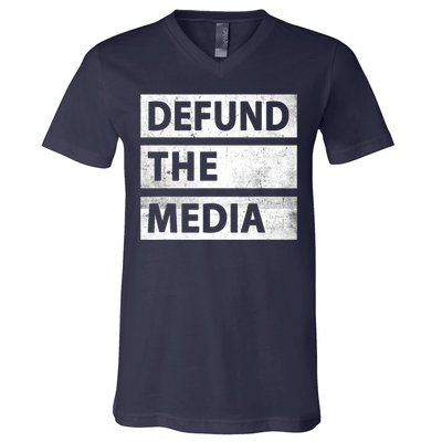 Defund The Media Political Fake News V-Neck T-Shirt