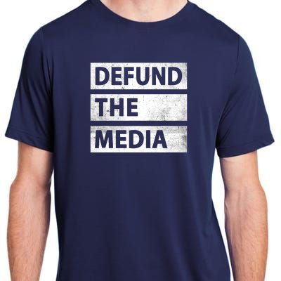 Defund The Media Political Fake News Adult ChromaSoft Performance T-Shirt