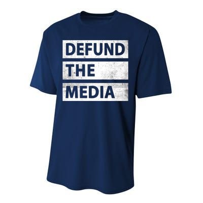 Defund The Media Political Fake News Performance Sprint T-Shirt