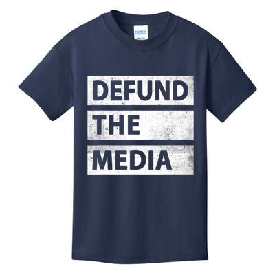 Defund The Media Political Fake News Kids T-Shirt