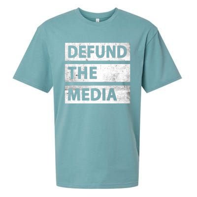 Defund The Media Political Fake News Sueded Cloud Jersey T-Shirt