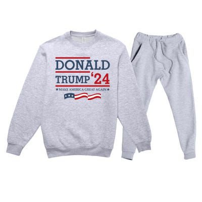 Donald Trump Make America Great Again Bright Premium Crewneck Sweatsuit Set