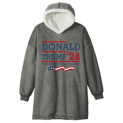 Donald Trump Make America Great Again Bright Hooded Wearable Blanket