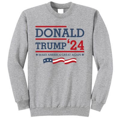 Donald Trump Make America Great Again Bright Tall Sweatshirt