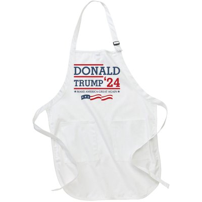 Donald Trump Make America Great Again Bright Full-Length Apron With Pockets