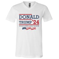 Donald Trump Make America Great Again Bright V-Neck T-Shirt