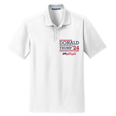 Donald Trump Make America Great Again Bright Dry Zone Grid Polo