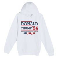 Donald Trump Make America Great Again Bright Premium Pullover Hoodie