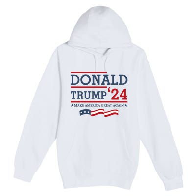 Donald Trump Make America Great Again Bright Premium Pullover Hoodie