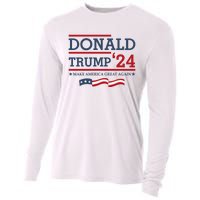 Donald Trump Make America Great Again Bright Cooling Performance Long Sleeve Crew