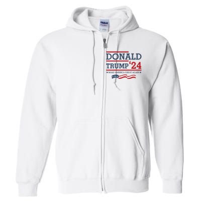 Donald Trump Make America Great Again Bright Full Zip Hoodie