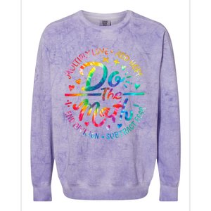 Do The Math Multiply Love Add Hope Math Teacher Tie Dye Colorblast Crewneck Sweatshirt