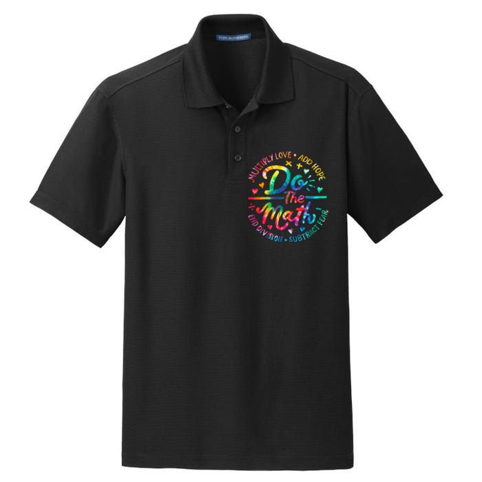 Do The Math Multiply Love Add Hope Math Teacher Tie Dye Dry Zone Grid Polo