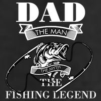Dad The Man The Myth The Fishing Legend Father's Day Gift Golf Towel