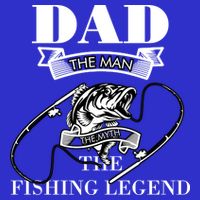 Dad The Man The Myth The Fishing Legend Father's Day Gift Button