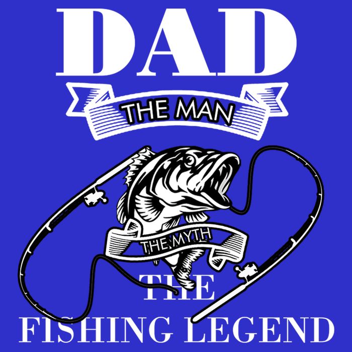 Dad The Man The Myth The Fishing Legend Father's Day Gift Button