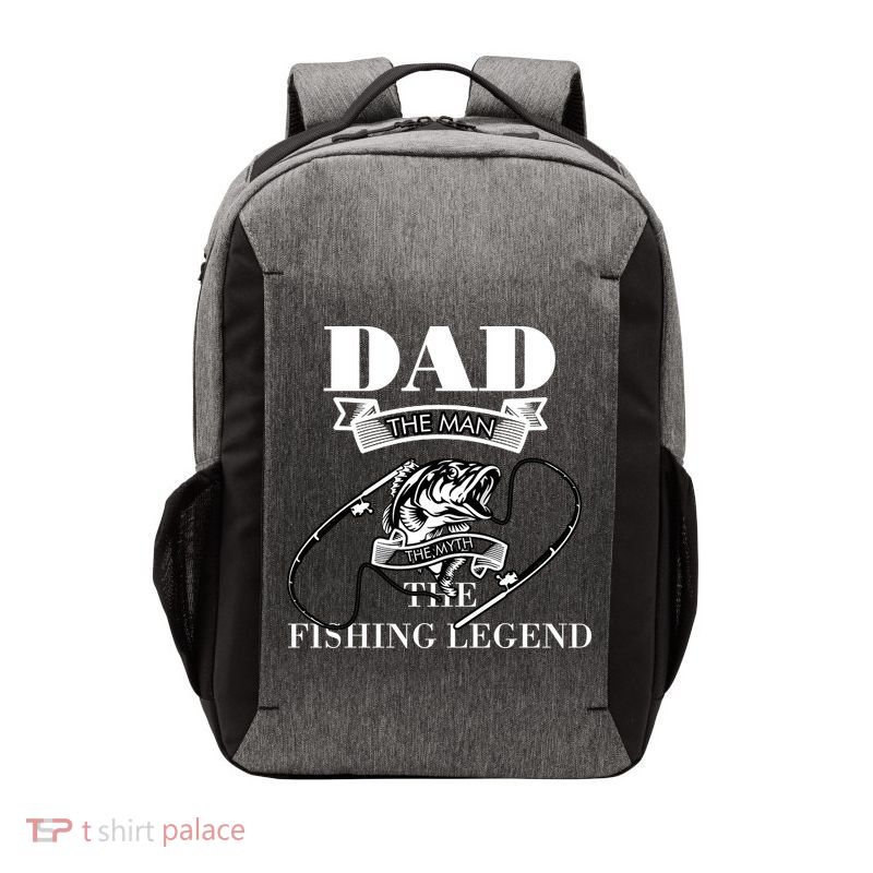 Dad The Man The Myth The Fishing Legend Father's Day Gift Vector Backpack