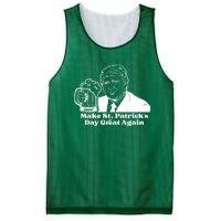 Donald Trump Make St Patricks Day Great Again Mesh Reversible Basketball Jersey Tank