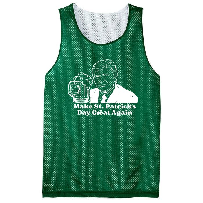 Donald Trump Make St Patricks Day Great Again Mesh Reversible Basketball Jersey Tank