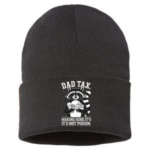 Dad Tax Making Sure ItS Not Dad Jokes Funny Dad Sustainable Knit Beanie