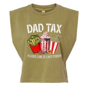 Dad Tax Making Sure Its Not Poison_ Funny Fathers Day Retro Garment-Dyed Women's Muscle Tee