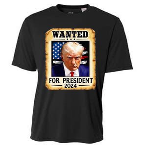 Donald Trump Mug Shot Wanted For U S President 2024 Cooling Performance Crew T-Shirt