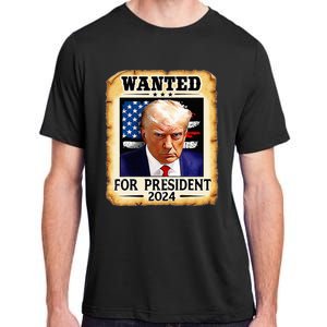 Donald Trump Mug Shot Wanted For U S President 2024 Adult ChromaSoft Performance T-Shirt