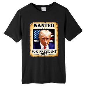 Donald Trump Mug Shot Wanted For U S President 2024 Tall Fusion ChromaSoft Performance T-Shirt