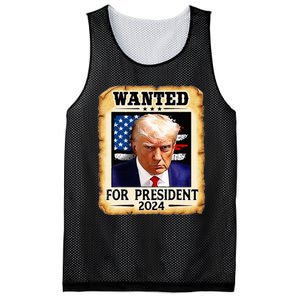 Donald Trump Mug Shot Wanted For U S President 2024 Mesh Reversible Basketball Jersey Tank