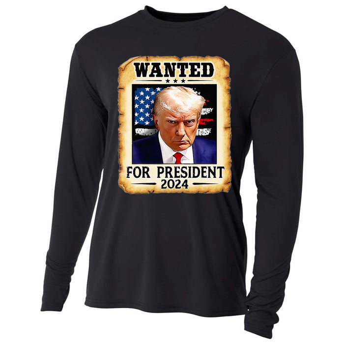 Donald Trump Mug Shot Wanted For U S President 2024 Cooling Performance Long Sleeve Crew